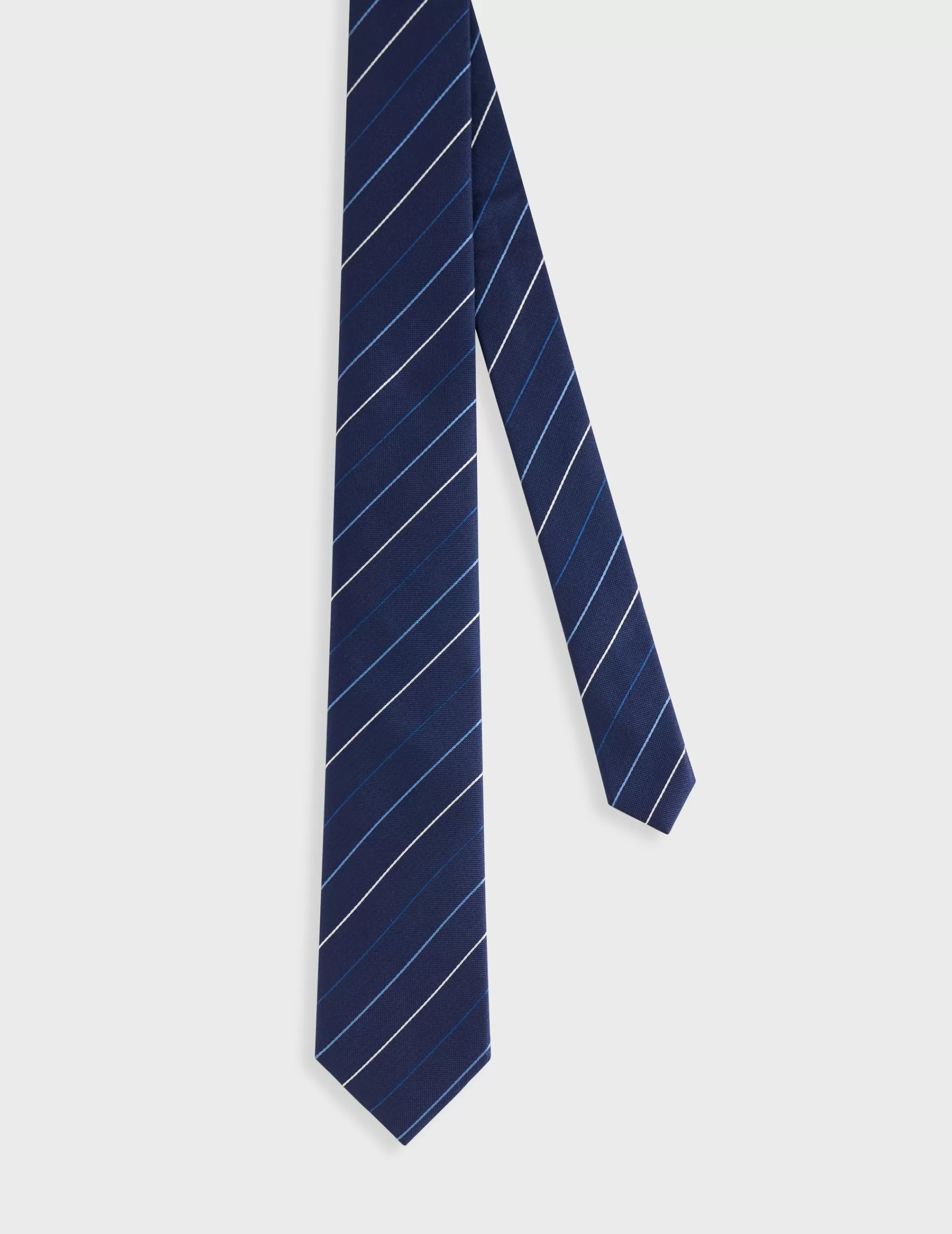 Figaret Paris Ties | Cravate En Soie Marine Club Tricolore