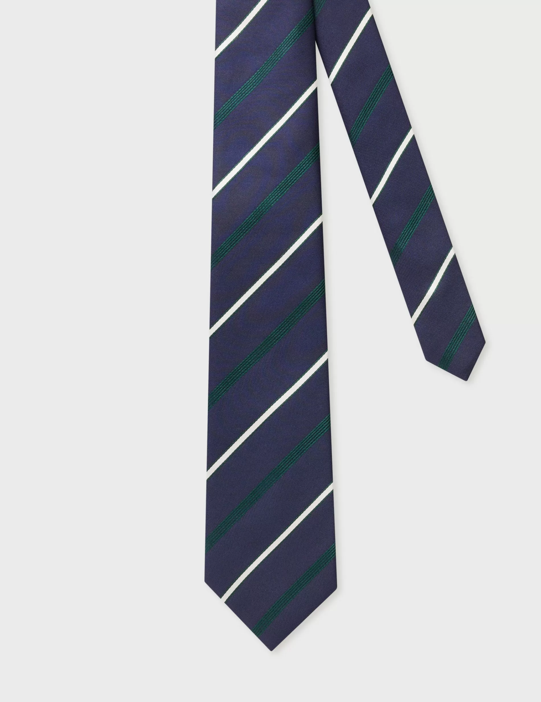 Figaret Paris Ties | Cravate En Soie Marine Club Tricolore