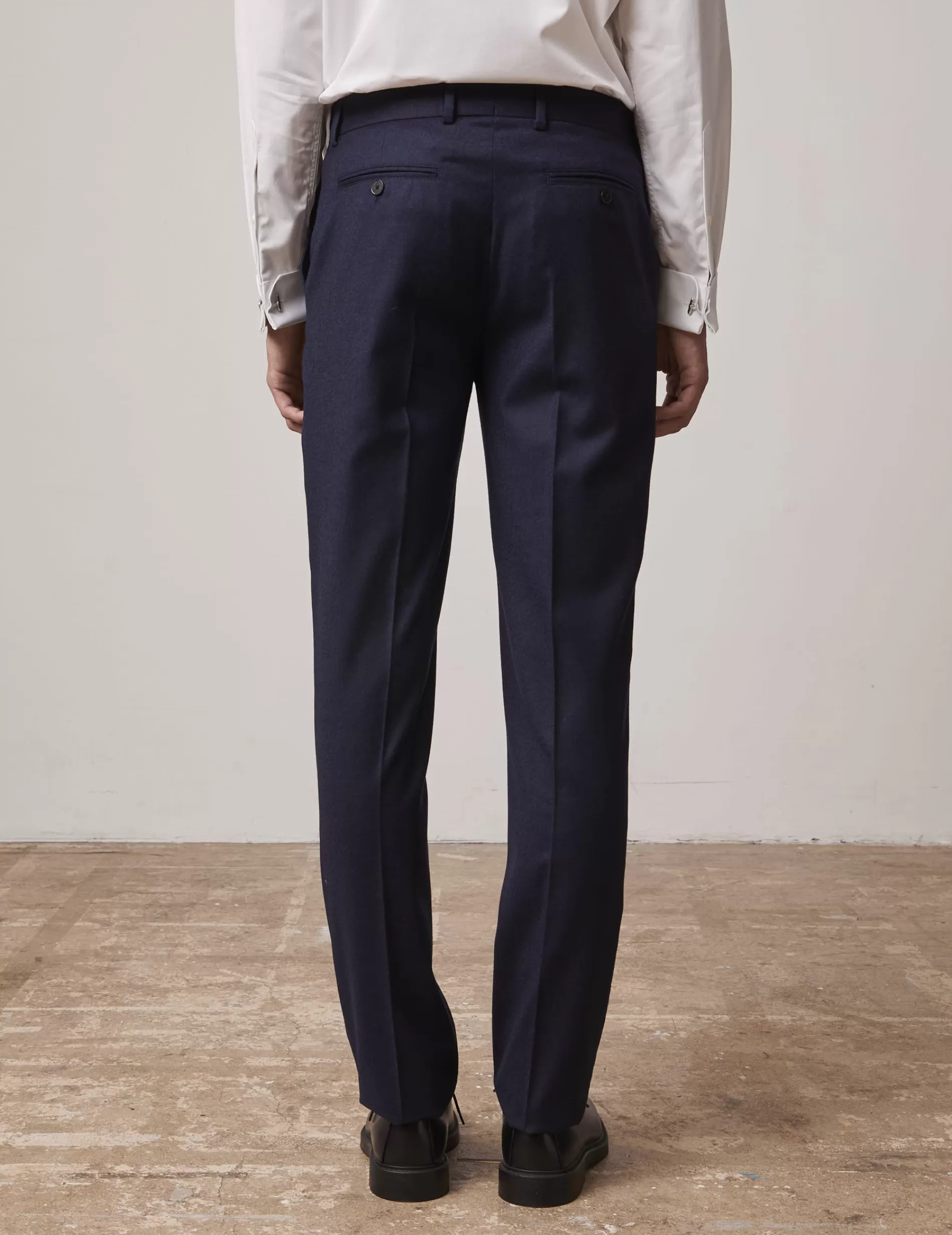Figaret Paris Suits | Trousers | Pantalon De Costume Greyson En Toile De Laine Bleu Marine