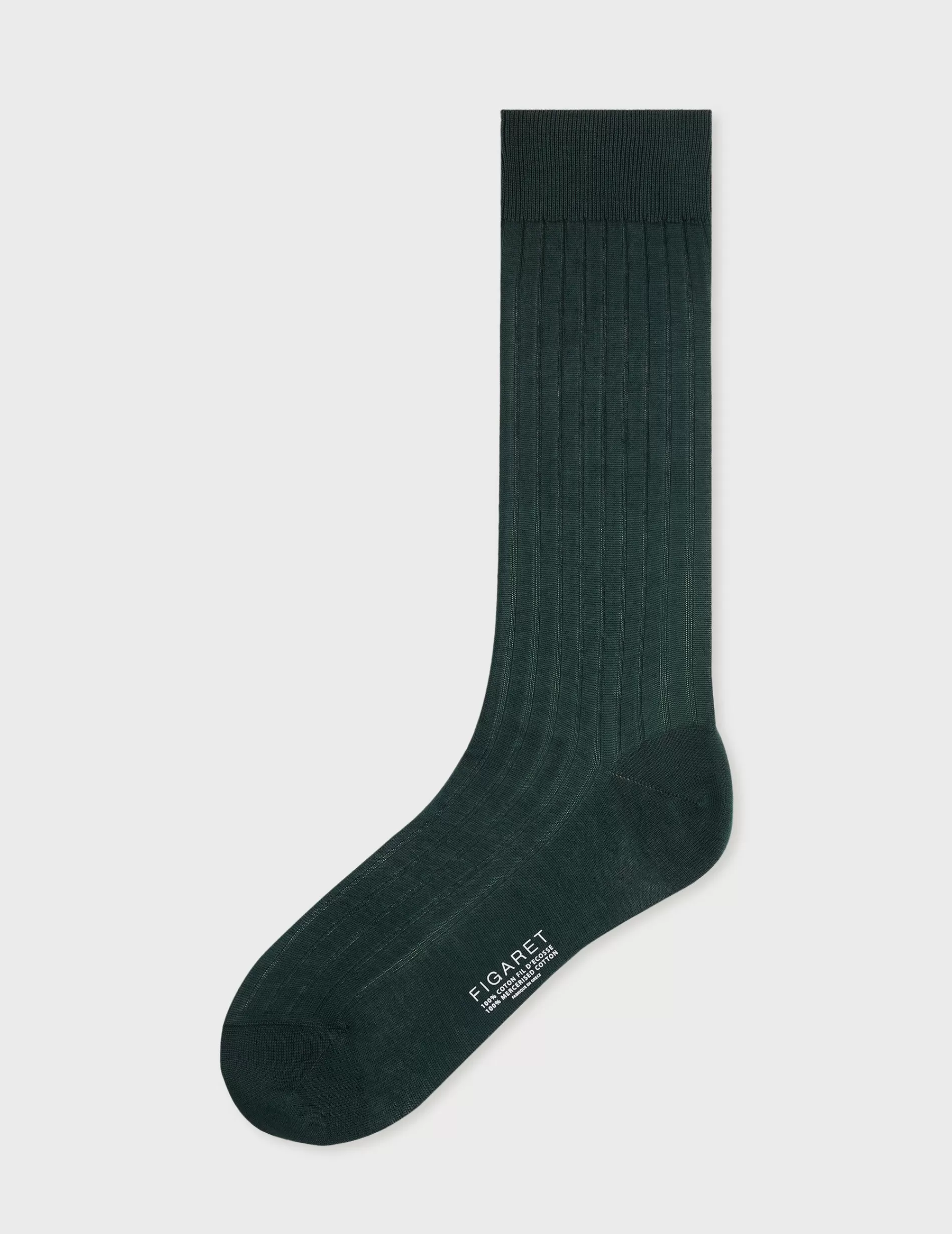 Figaret Paris Socks | Semainier De 5 Chaussettes Côtelées Unies En Double Fil D'Ecosse