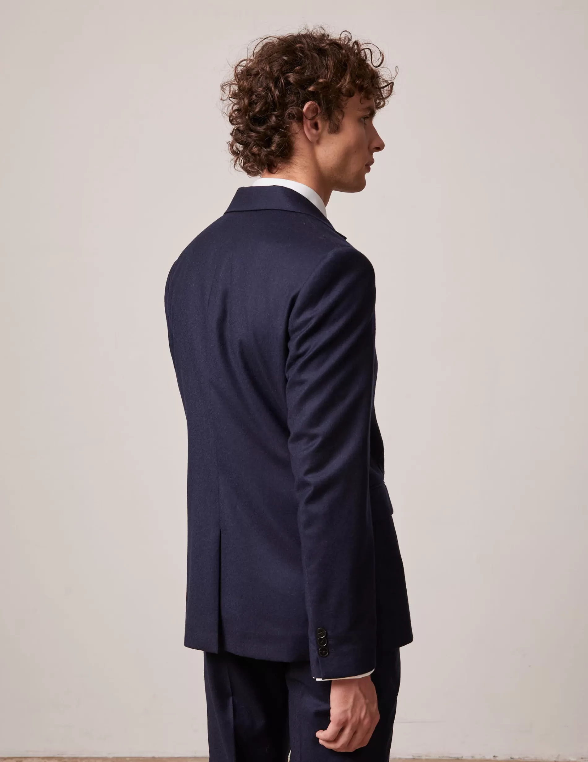 Figaret Paris Outerwear | Suits | Veste De Costume Gordon En Toile De Laine Bleu Marine
