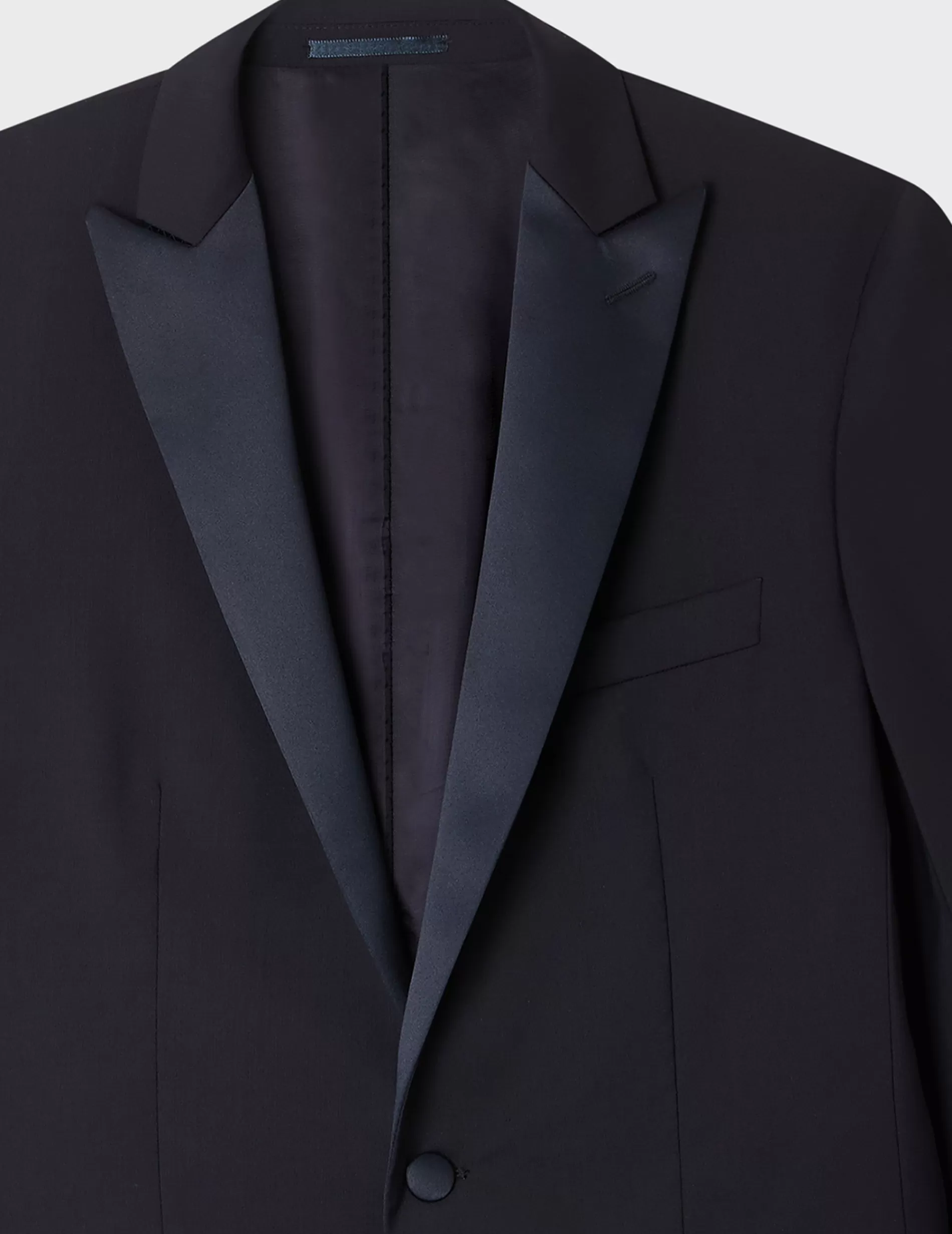 Figaret Paris Suits | Veste De Smoking Franck En Toile De Laine Bleu Nuit